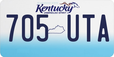 KY license plate 705UTA