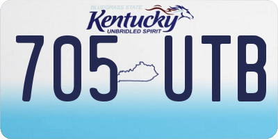 KY license plate 705UTB