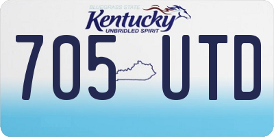 KY license plate 705UTD