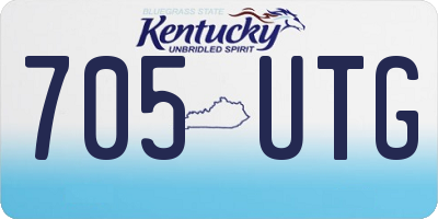 KY license plate 705UTG