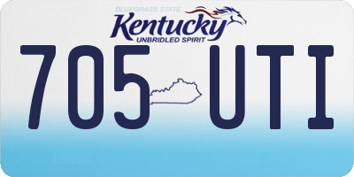 KY license plate 705UTI