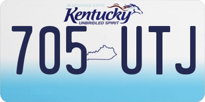 KY license plate 705UTJ