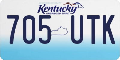 KY license plate 705UTK