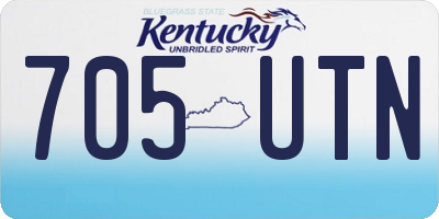 KY license plate 705UTN