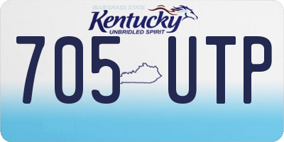 KY license plate 705UTP