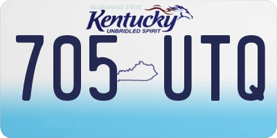 KY license plate 705UTQ