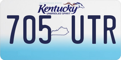 KY license plate 705UTR