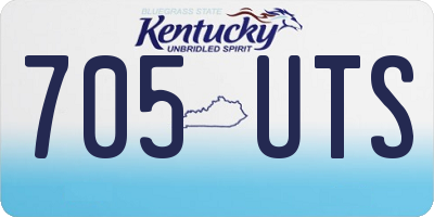 KY license plate 705UTS