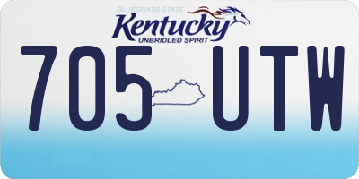 KY license plate 705UTW