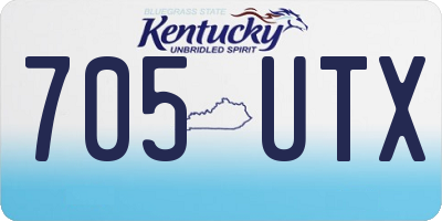 KY license plate 705UTX