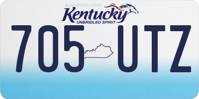 KY license plate 705UTZ
