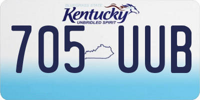 KY license plate 705UUB