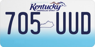 KY license plate 705UUD