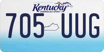 KY license plate 705UUG