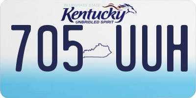 KY license plate 705UUH