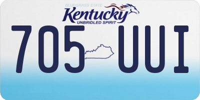 KY license plate 705UUI