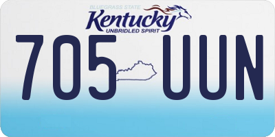 KY license plate 705UUN
