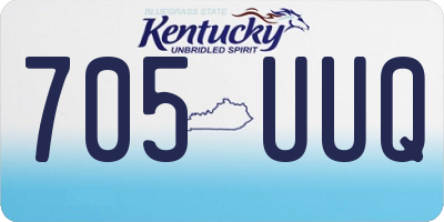 KY license plate 705UUQ