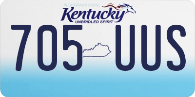 KY license plate 705UUS