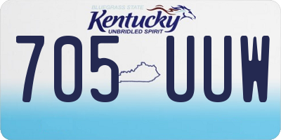 KY license plate 705UUW