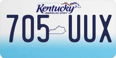 KY license plate 705UUX