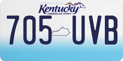 KY license plate 705UVB