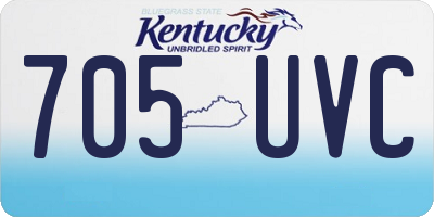 KY license plate 705UVC