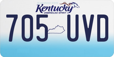 KY license plate 705UVD