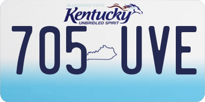 KY license plate 705UVE