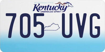 KY license plate 705UVG