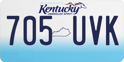 KY license plate 705UVK