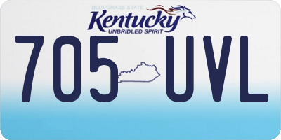 KY license plate 705UVL