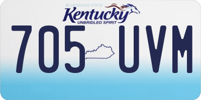 KY license plate 705UVM
