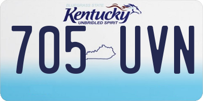 KY license plate 705UVN