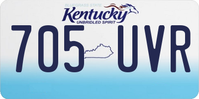KY license plate 705UVR