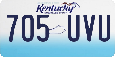 KY license plate 705UVU