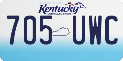 KY license plate 705UWC