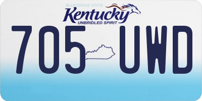 KY license plate 705UWD