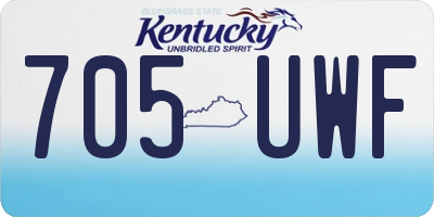 KY license plate 705UWF