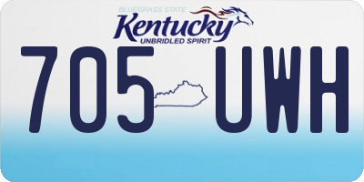 KY license plate 705UWH