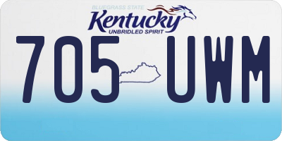 KY license plate 705UWM