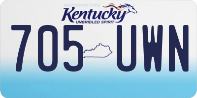 KY license plate 705UWN