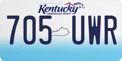KY license plate 705UWR