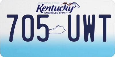 KY license plate 705UWT