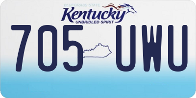 KY license plate 705UWU