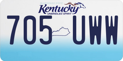KY license plate 705UWW