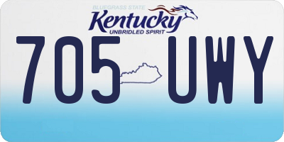 KY license plate 705UWY