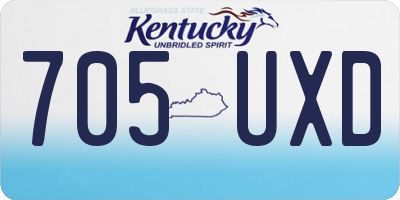 KY license plate 705UXD