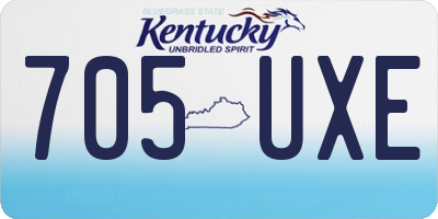 KY license plate 705UXE