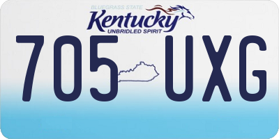KY license plate 705UXG